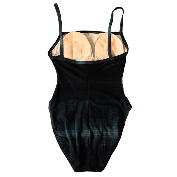 La Blanca vintage one piece swimsuit green ombre size 10 - Picture 4 of 7